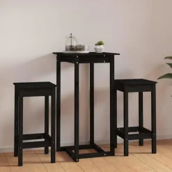 vidaXL Matgrupper>Barmöbler 3 delar massiv furu