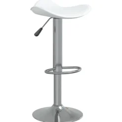 vidaXL Stolar>Barstol 2 st kromat stål och konstläder