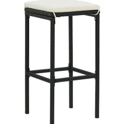 vidaXL Stolar>Barstolar med dynor 4 st konstrotting