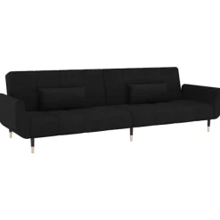 vidaXL Soffor>Bäddsoffa 2-sits med två kuddar sammet