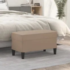 vidaXL Balkongmöbler>Bänk cappuccino 70x35x41 cm konstläder