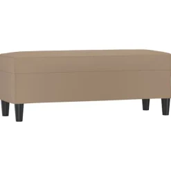 vidaXL Balkongmöbler>Bänk cappuccino 100x35x41 cm konstläder