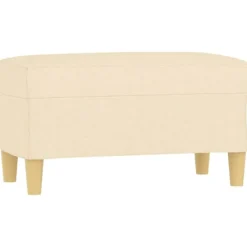 vidaXL Pallar>Bänk gräddvit 70x35x41 cm tyg