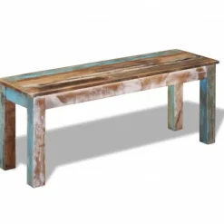 vidaXL Balkongmöbler>Bänk i massivt återvunnet trä 110x35x45 cm