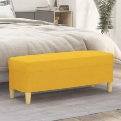 vidaXL Balkongmöbler>Bänk ljus 100x35x41 cm tyg