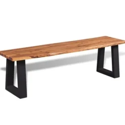 vidaXL Soffbord>Bänk massivt akaciaträ 160 cm