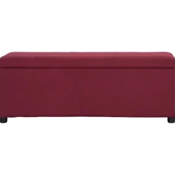 vidaXL Kistor & Koffertar>Bänk med förvaringsutrymme 116 cm vin polyester