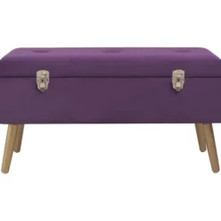 vidaXL Sittpuffar>Bänk med förvaringsutrymme 80 cm sammet