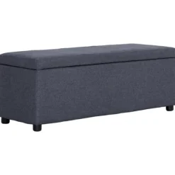 vidaXL Kistor & Koffertar>Bänk med förvaringsutrymme 116 cm mörk polyester