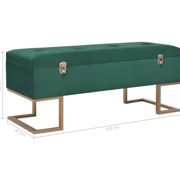 vidaXL Sideboards>Bänk med förvaringsutrymme 105 cm sammet