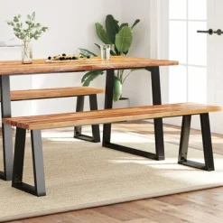 vidaXL Balkongmöbler>Bänk med levande kant 160 cm massivt akaciaträ