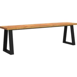 vidaXL Balkongmöbler>Bänk med levande kant 160 cm massivt akaciaträ