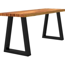 vidaXL Balkongmöbler>Bänk med levande kant 110 cm massivt akaciaträ