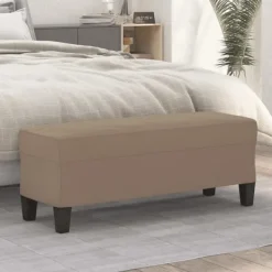 vidaXL Balkongmöbler>Bänk 100x35x41 cm mikrofibertyg