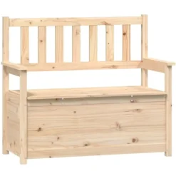 vidaXL Balkongmöbler>Bänk 112,5x51,5x96,5 cm massiv furu