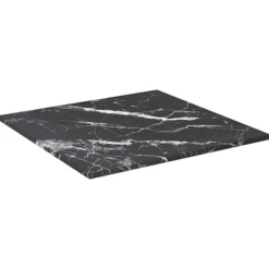 vidaXL Småbord>Bordsskiva vit 30x30 cm 6 mm härdat glas med marmortextur