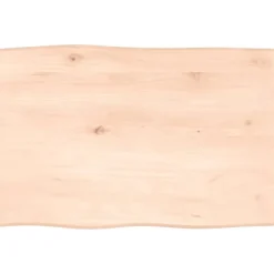 vidaXL Småbord>Bordsskiva 60x40x2 cm obehandlad massiv ek levande kant