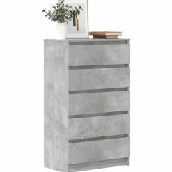 vidaXL Byråer>Byrå betong 60x36x103 cm konstruerat trä