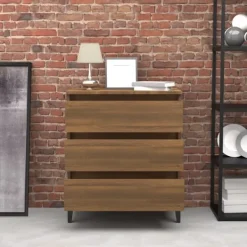 vidaXL Byråer>Byrå ek 60x35x69 cm konstruerat trä