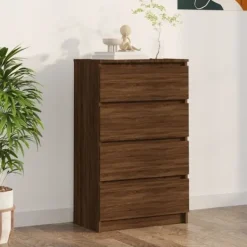 vidaXL Byråer>Byrå ek 60x35x98,5 cm konstruerat trä