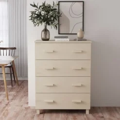 vidaXL Byråer>Byrå HAMAR honungs 79x40x103,5 cm massiv furu