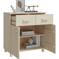 vidaXL Byråer>Byrå HAMAR honungs 79x40x80 cm massiv furu