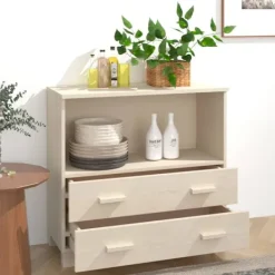 vidaXL Byråer>Byrå HAMAR honungs 85x35x80 cm massiv furu