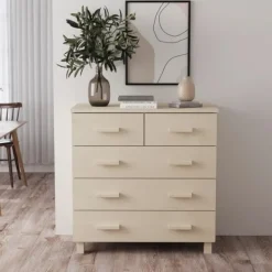 vidaXL Byråer>Byrå HAMAR honungs 79x40x80 cm massiv furu