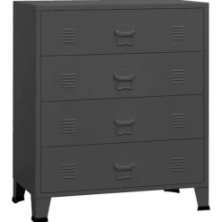 vidaXL Byråer>Byrå industriell 78x40x93 cm metall