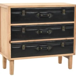 vidaXL Byråer>Byrå massivt granträ 80x36x75 cm