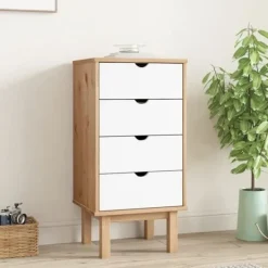 vidaXL Byråer>Byrå OTTA brun& 45x39x90cm massiv furu