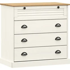 vidaXL Byråer>Byrå VIGO 80x40x76 cm massiv furu