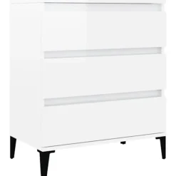 vidaXL Byråer>Byrå högglans 60x35x70 cm konstruerat trä