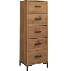 vidaXL Byråer>Byrå 42x35x110 cm massiv furu