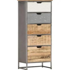 vidaXL Byråer>Byrå 45x30x105 cm massivt mangoträ