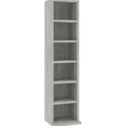 vidaXL Hyllor>CD-hylla betong 21x20x88 cm konstruerat trä