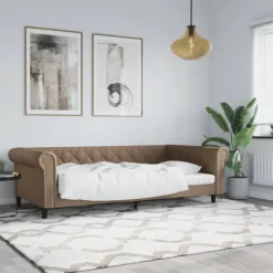 vidaXL Soffor>Dagbädd 100x200 cm konstläder Brun