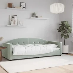 vidaXL Soffor>Dagbädd ljus 80x200 cm sammet