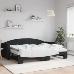 vidaXL Soffor>Dagbädd med madrasser utdragbar 80x200 cm tyg