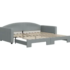 vidaXL Soffor>Dagbädd utdragbar ljus 100x200 cm tyg