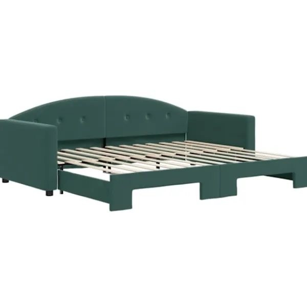 vidaXL Soffor>Dagbädd utdragbar mörk 90x200 cm sammet
