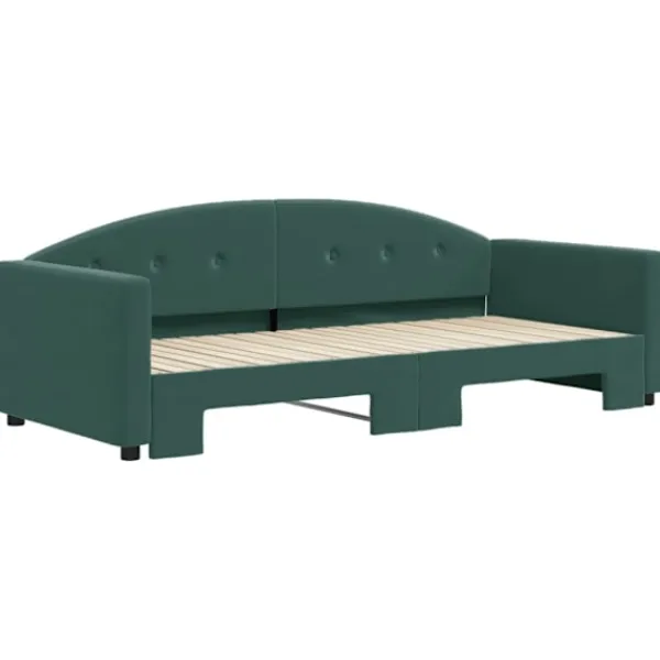 vidaXL Soffor>Dagbädd utdragbar mörk 90x200 cm sammet