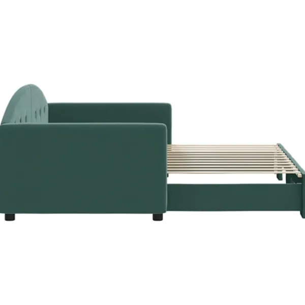 vidaXL Soffor>Dagbädd utdragbar mörk 90x200 cm sammet