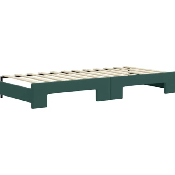 vidaXL Soffor>Dagbädd utdragbar mörk 90x200 cm sammet