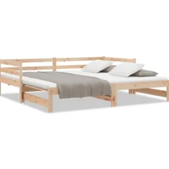 vidaXL Soffor>Dagbädd utdragbar utan madrass 80x200 cm