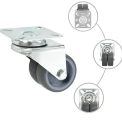 vidaXL Balkongmöbler>Dubbelhjul 4 st 50 cm