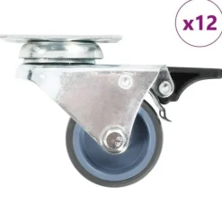 vidaXL Balkongmöbler>Dubbla länkhjul 12 st 50 mm