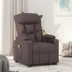 vidaXL Fåtöljer>Elektrisk massagefåtölj mörk tyg