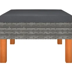 vidaXL Pallar>Fotpall konstrotting och massivt eukalyptusträ