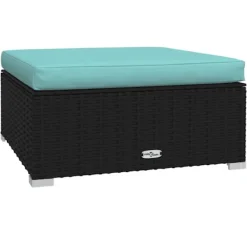 vidaXL Sittpuffar>Fotpall med dyna konstrotting 70x70x30 cm